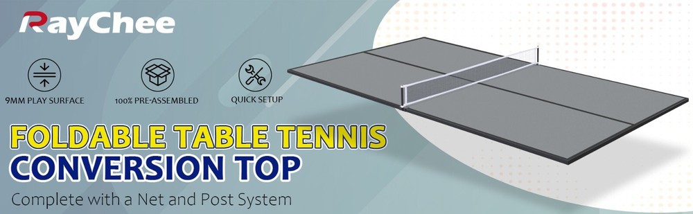 Ping Pong/ Table Tennis Conversion Top 7'X4' Foldable Ping Pong Table Topper