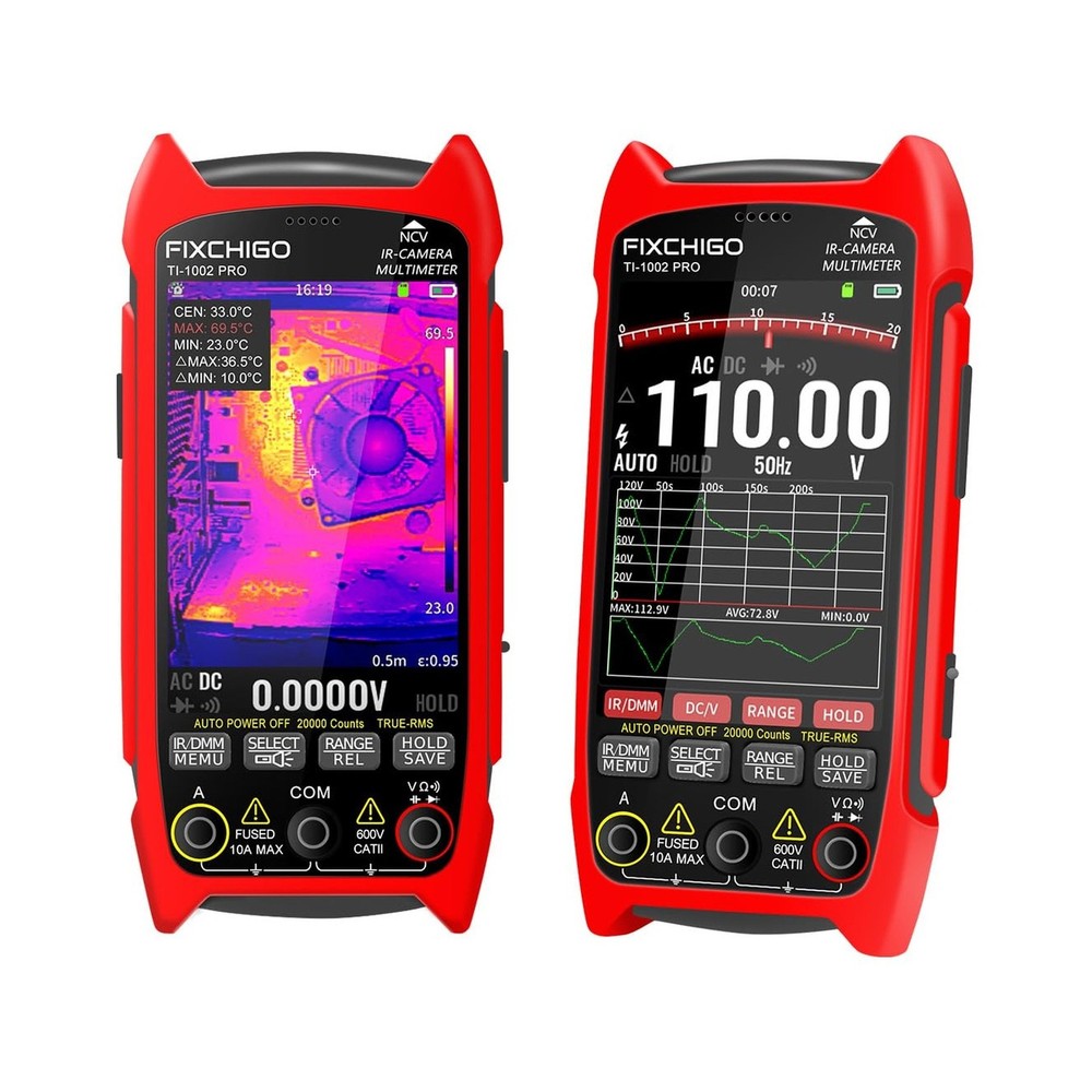 2 in 1 Thermal Imaging with 20000 Counts Multimeter Function Infrared Camera ...