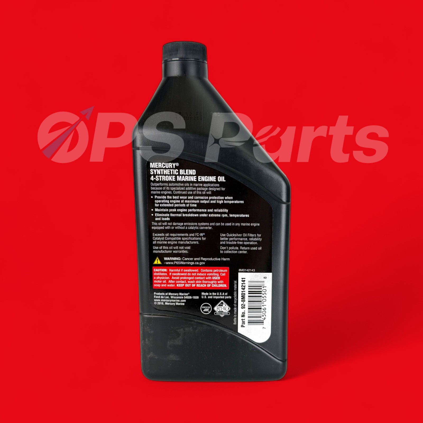 Mercury 4-Stroke SAE 10W-30, 1 Qt - Part# 8M0142141 - New OEM