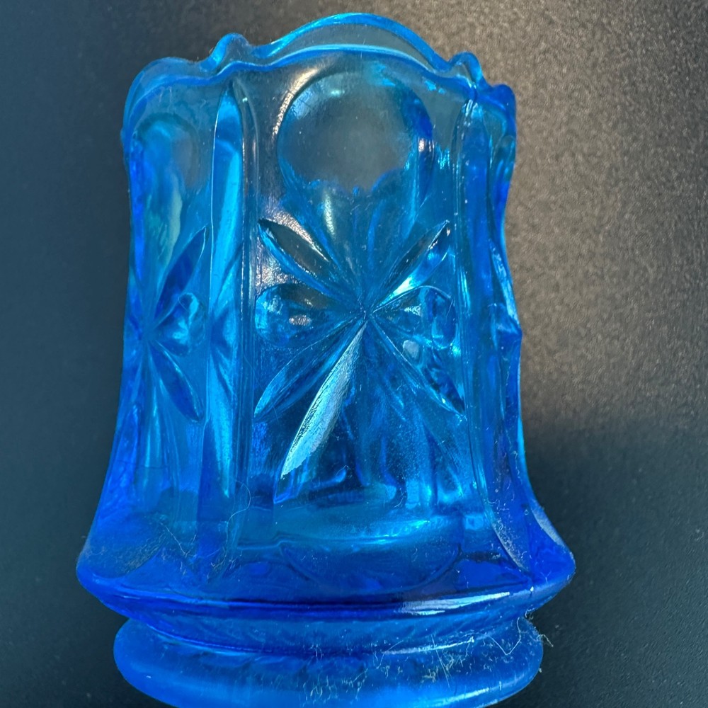 Imperial Blue Gathered Knot Pattern Toothpick Holder