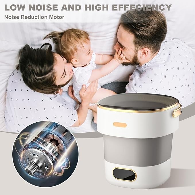 Portable Mini Washing Machine Fully Automatic Compact Laundry Washer for Socks