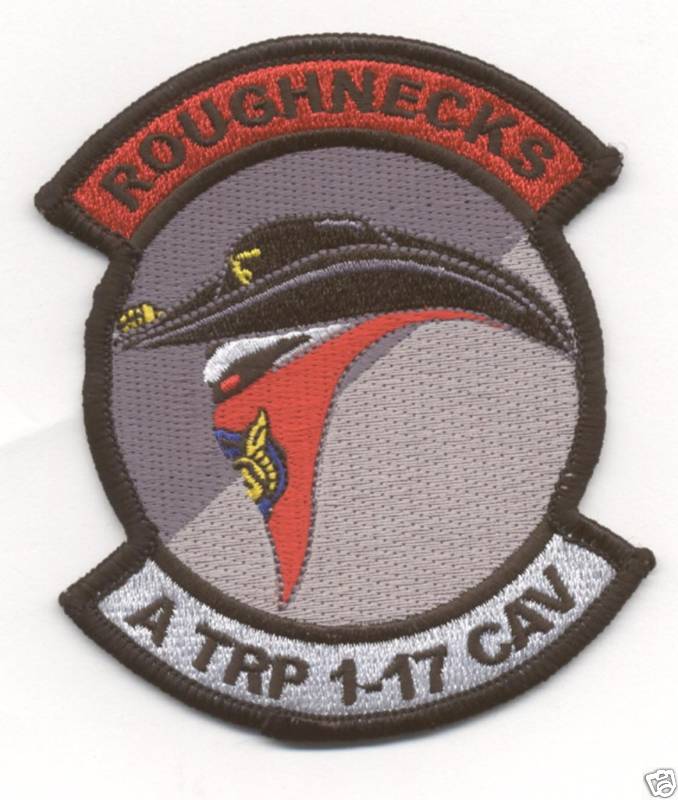 A TROOP 1-17 CAV ROUGHNECKS patch