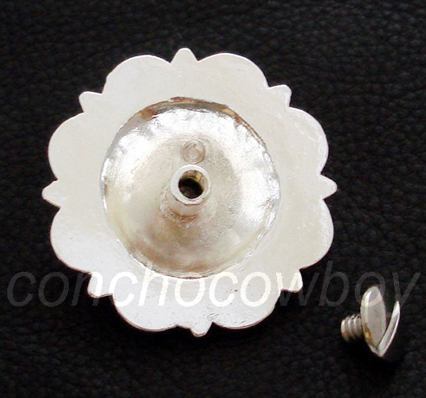 WESTERN HORSE TACK BRIGHT SILVER ENGRAVED BERRY CONCHOS screw back Multi size