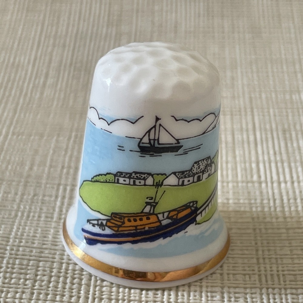 Vintage RNLI Lifeboat Fine Bone China Thimble