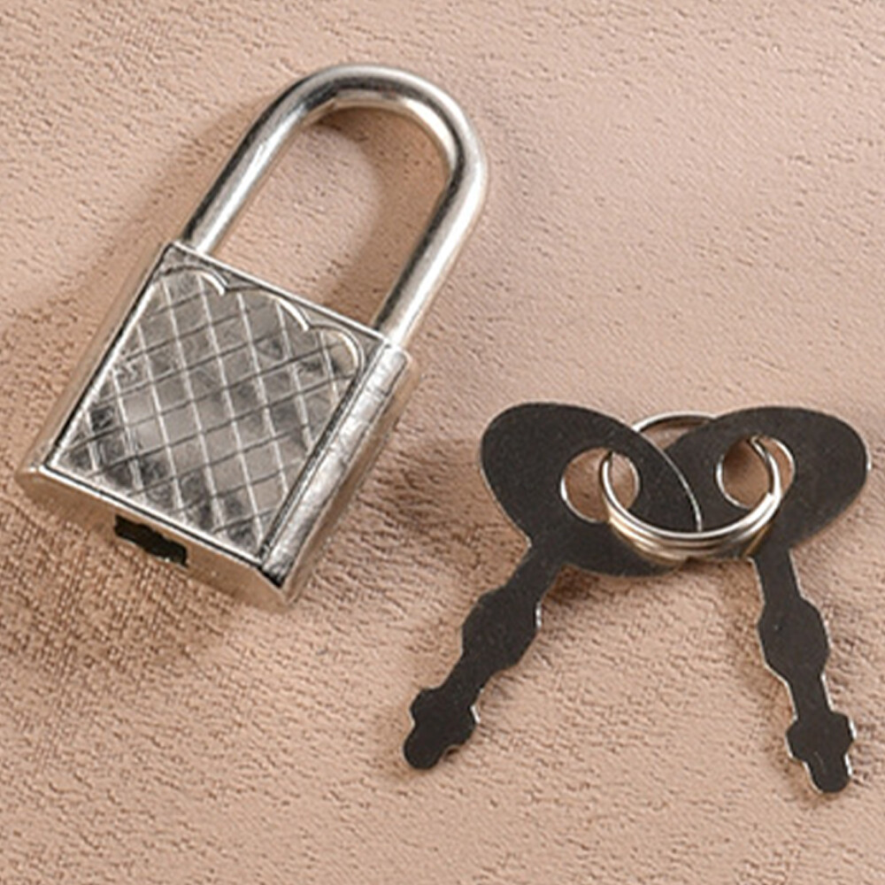 5Pcs Small Metal Padlocks Security Needs Metal Silver Mini Tiny Luggage Art Lock