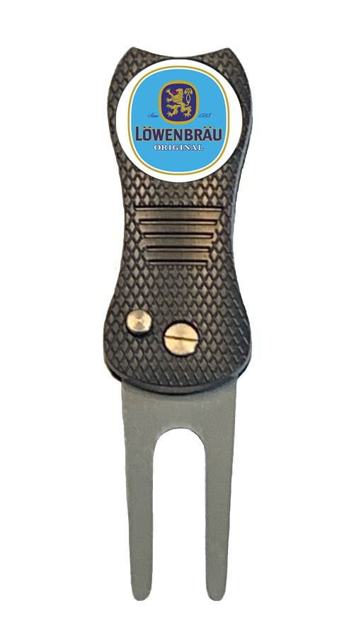 Lowenbrau Golf Ball Marker w/ Premium Switchblade Divot Tool Beer