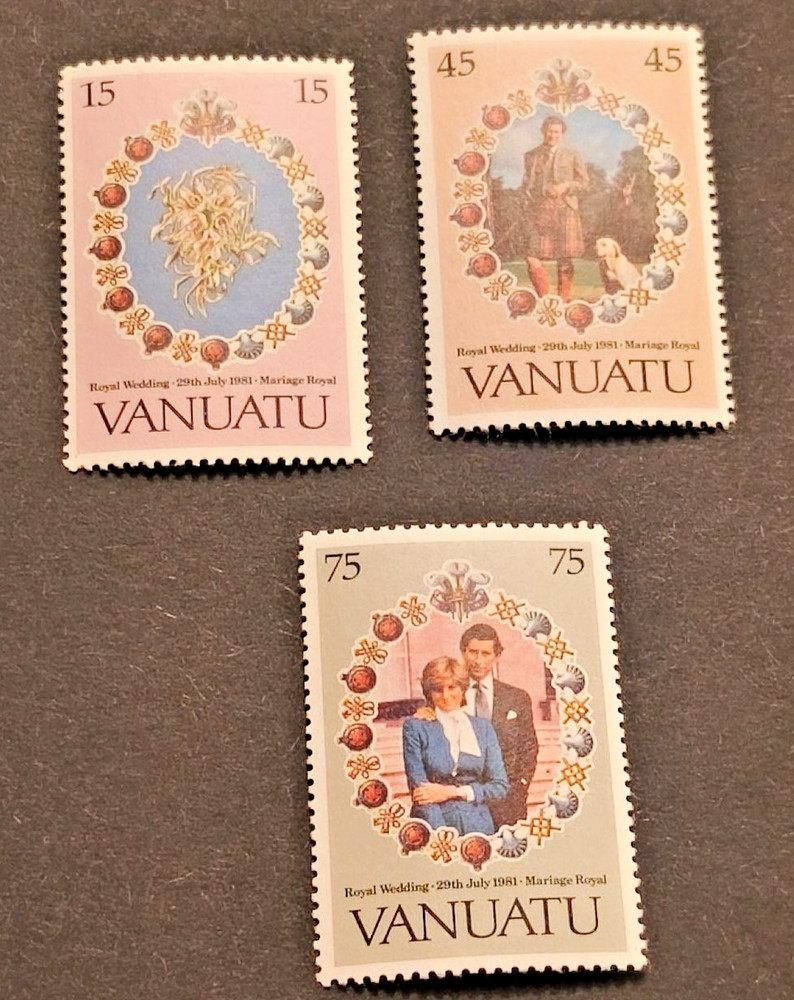 Vanuatu  1981 Royal Wedding set  MNH
