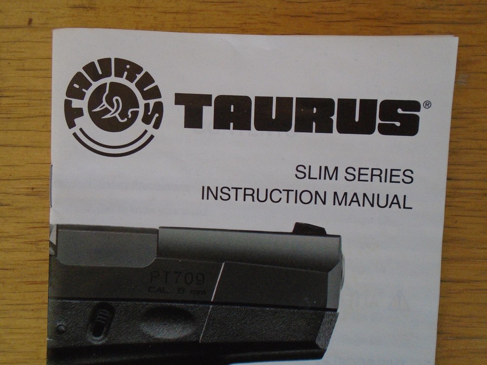 TAURUS SLIM Series Instruction Manual