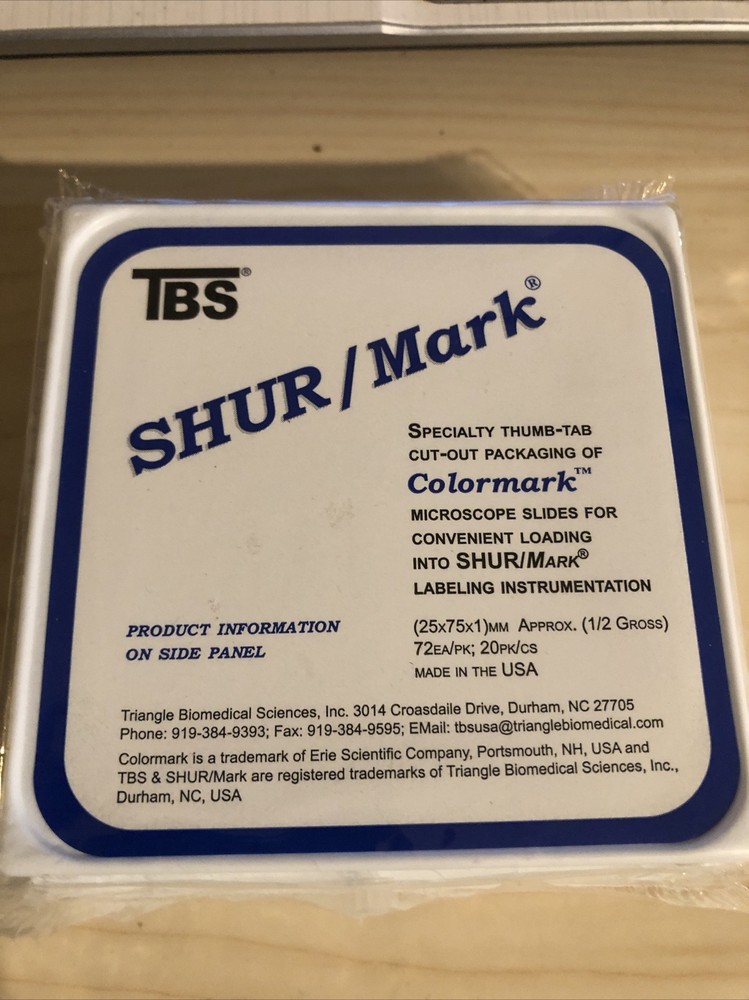 SHUR/Mark Colormark Microscope Slides for Convenient Loading into SHUR/Mark