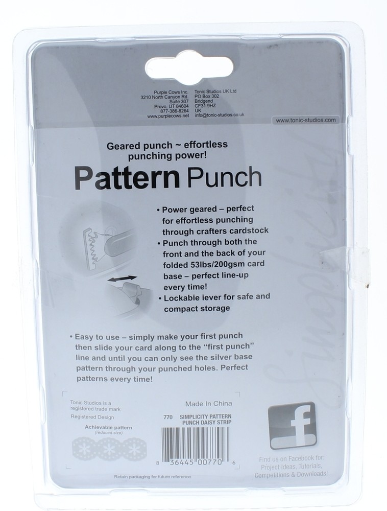 Tonic Studios Simplicity Pattern Paper Punch Daisy Strip Border
