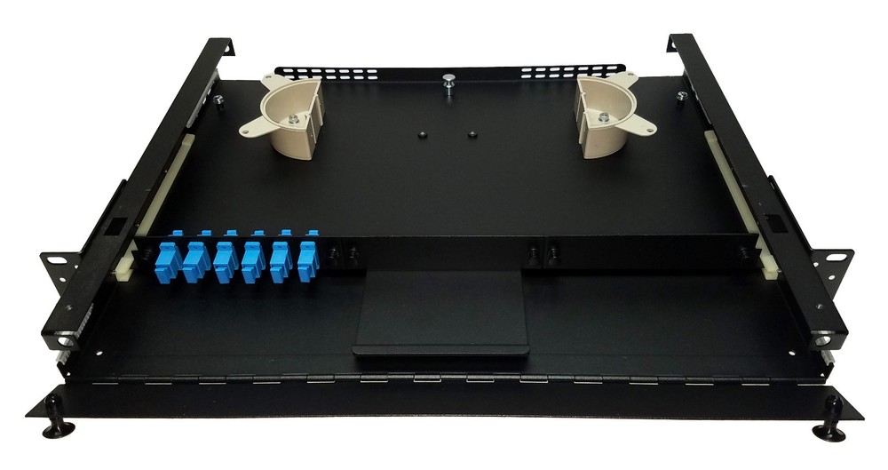 6 Fiber 1RU Rack Mount FDP Patch Only w/ 6 SC/UPC Simplex Adapters