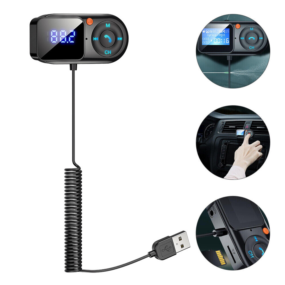 USB Car Bluetooth FM Transmitter Wireless Radio Adapter Kit Mp3 Player Handsfree