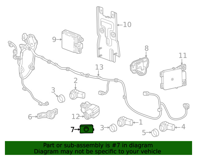 Genuine GM Park Sensor Retainer Bracket 26527482