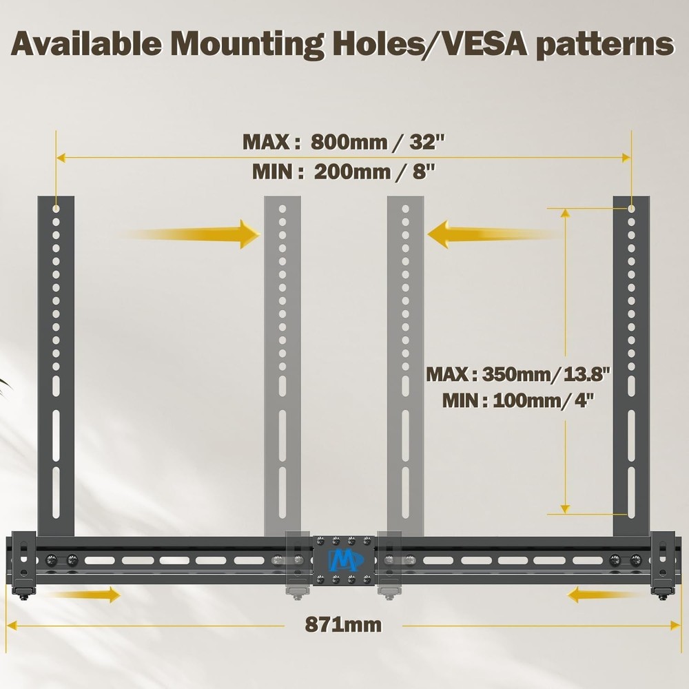 TV Soundbar Bracket with Solid Locking Mechanism