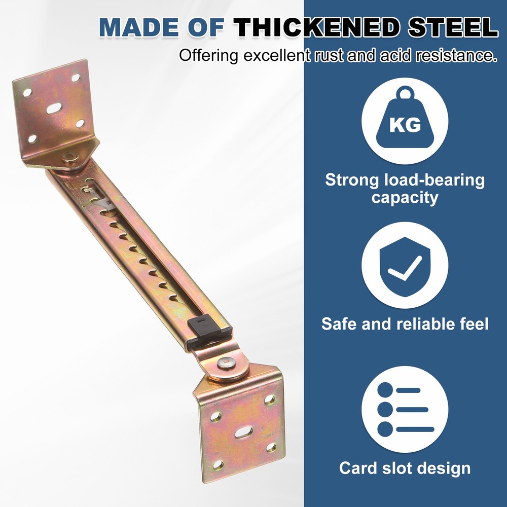 2Pcs 10-Gear Adjustable Angle Hinge, Square Double End Color Zinc