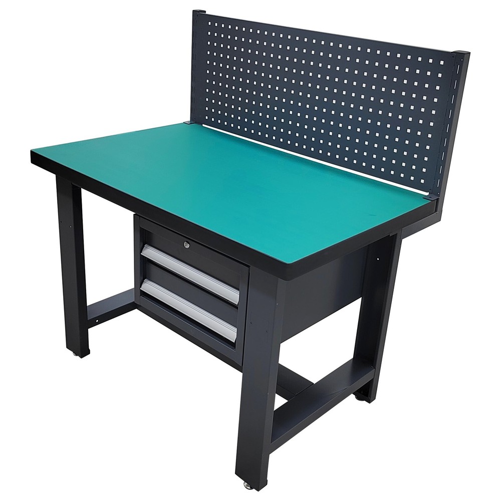 Factory Assembly Line Work Table Anti-static Workbench with 2 Drawers 1T Load