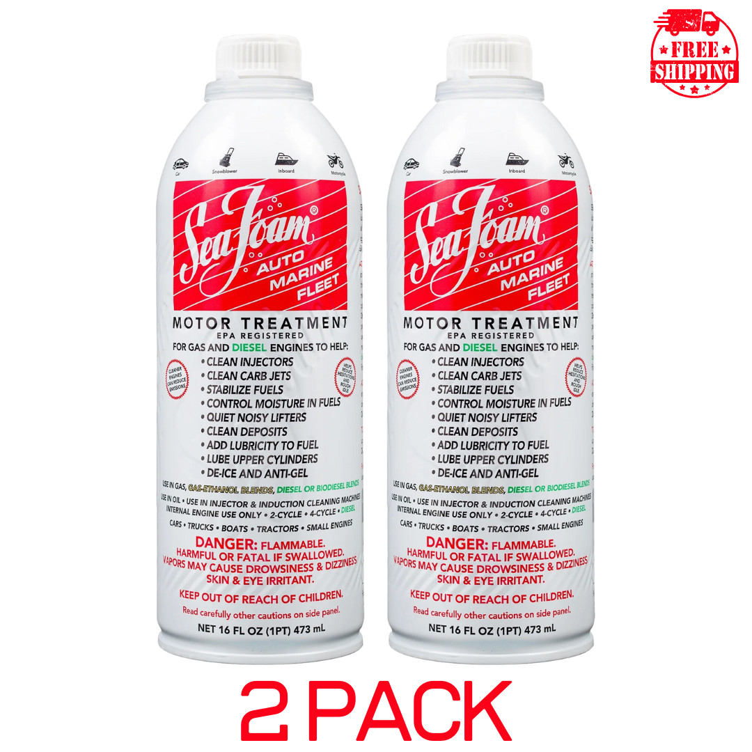 Sea Foam SF-16 Motor Treatment for Gas and Diesel Engines 16 oz. Pack Of 2