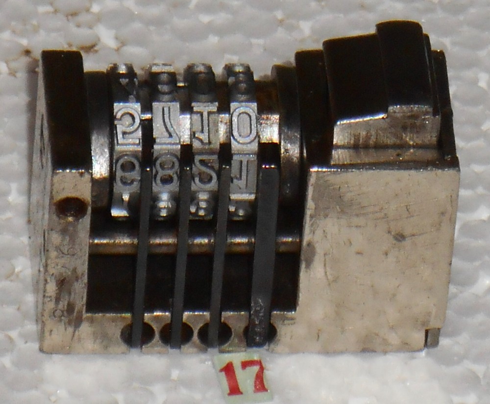 WMA Reverse Letterpress Numbering machine | 17