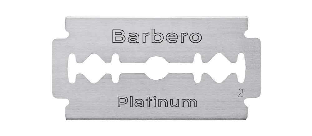 5 Double Edge Razor Blades, Barbero Platinum