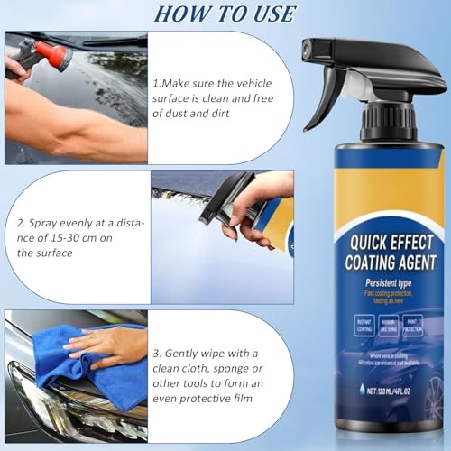 2pcs Car Coating Spray, Quick Effect Coating Agent, 2025 New Quickly Coat Car