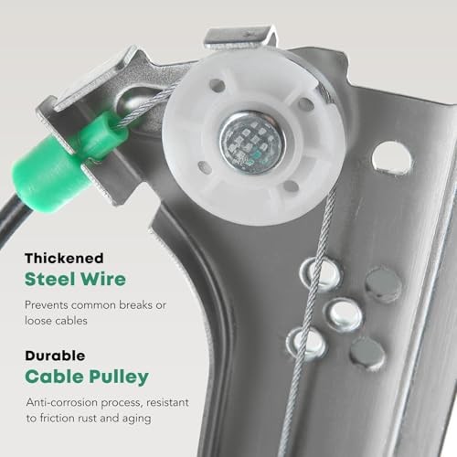 Power Window Regulator Without Motor Compatible with Dodge Front Driver Side