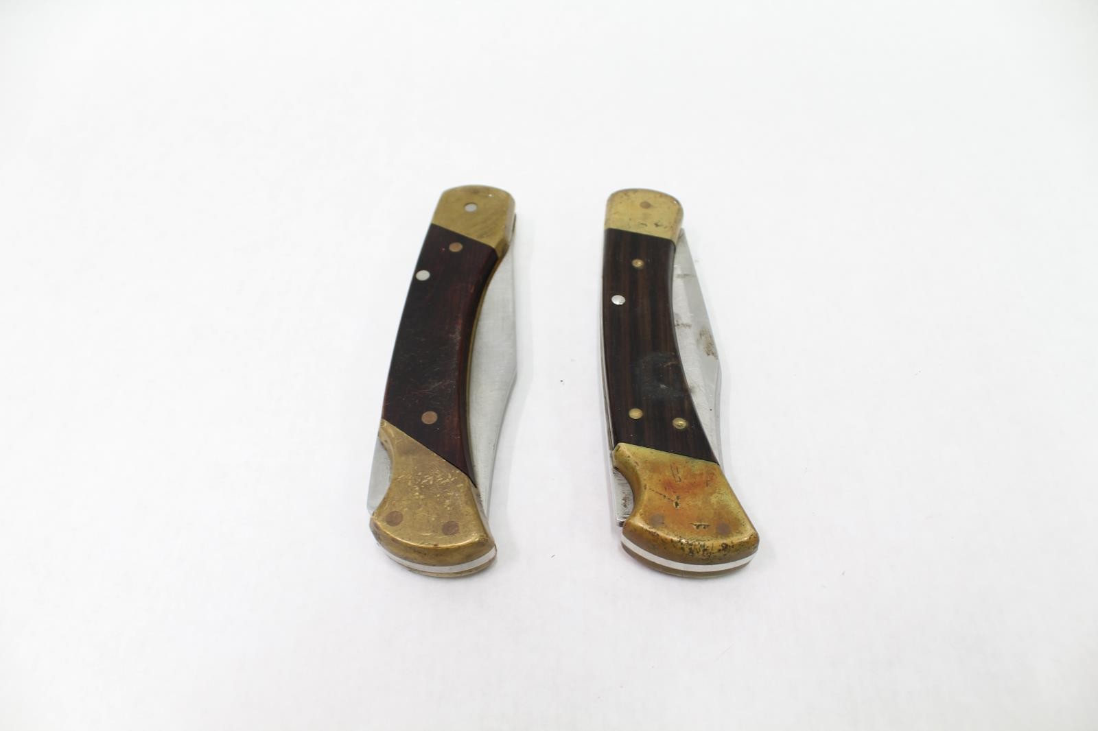 Vintage Buck Knife 110 and Schrade+ LB7 Folding Hunting Knives