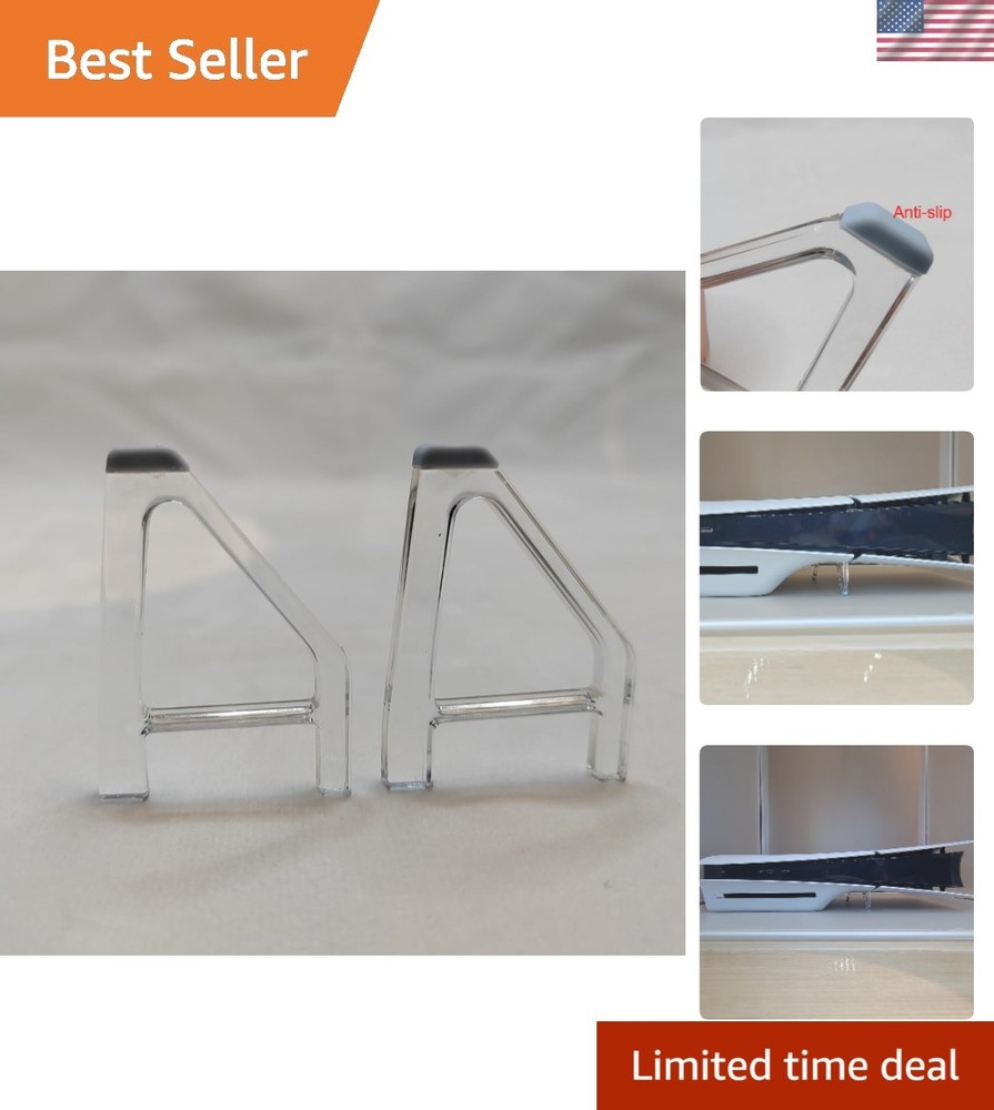 Versatile PS5 Slim Bracket Holder for Disc Edition - Enhance Stability & Style