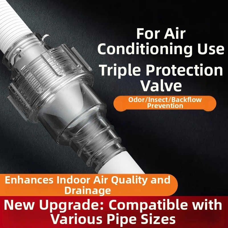 Condensate Check Valve Air Conditioner Compatible 3-Proof Backflow Prevention