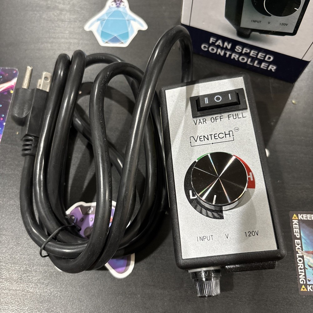 VenTech Variable Dial Router Fan Speed Controller HIGH/MED/LOW, VTSPD-CTRL