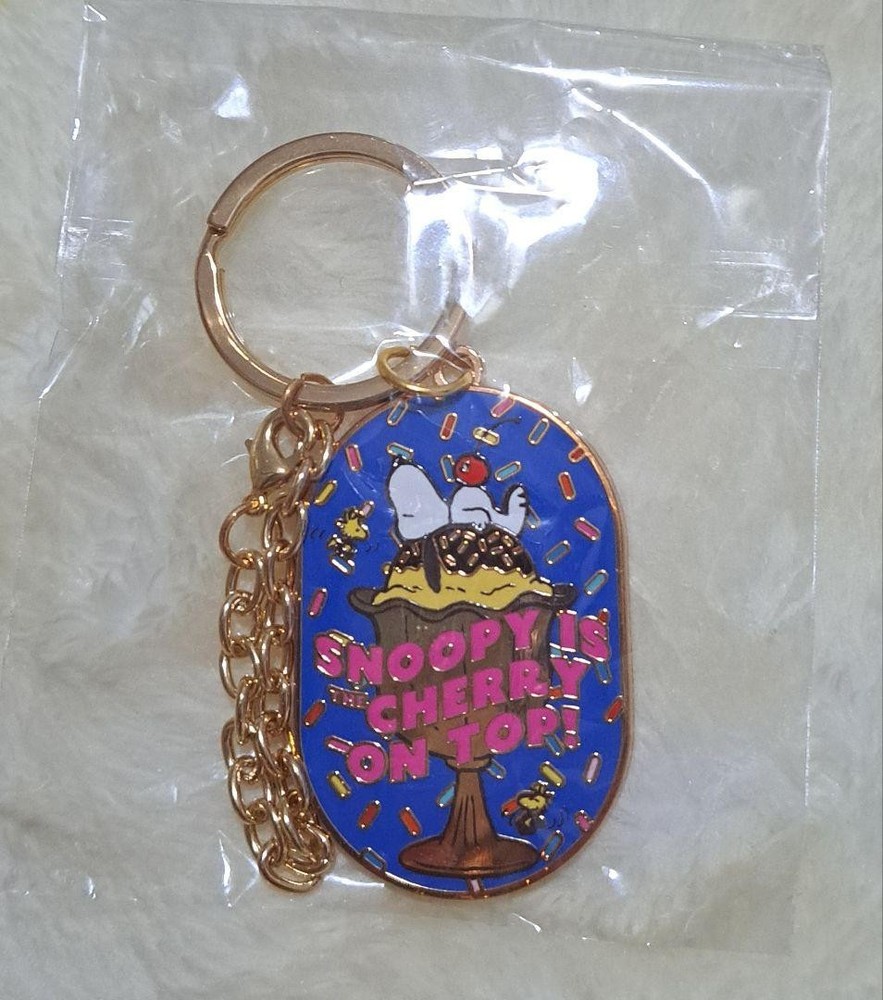 Snoopy PLAZA Keychain Plastic Unused Used