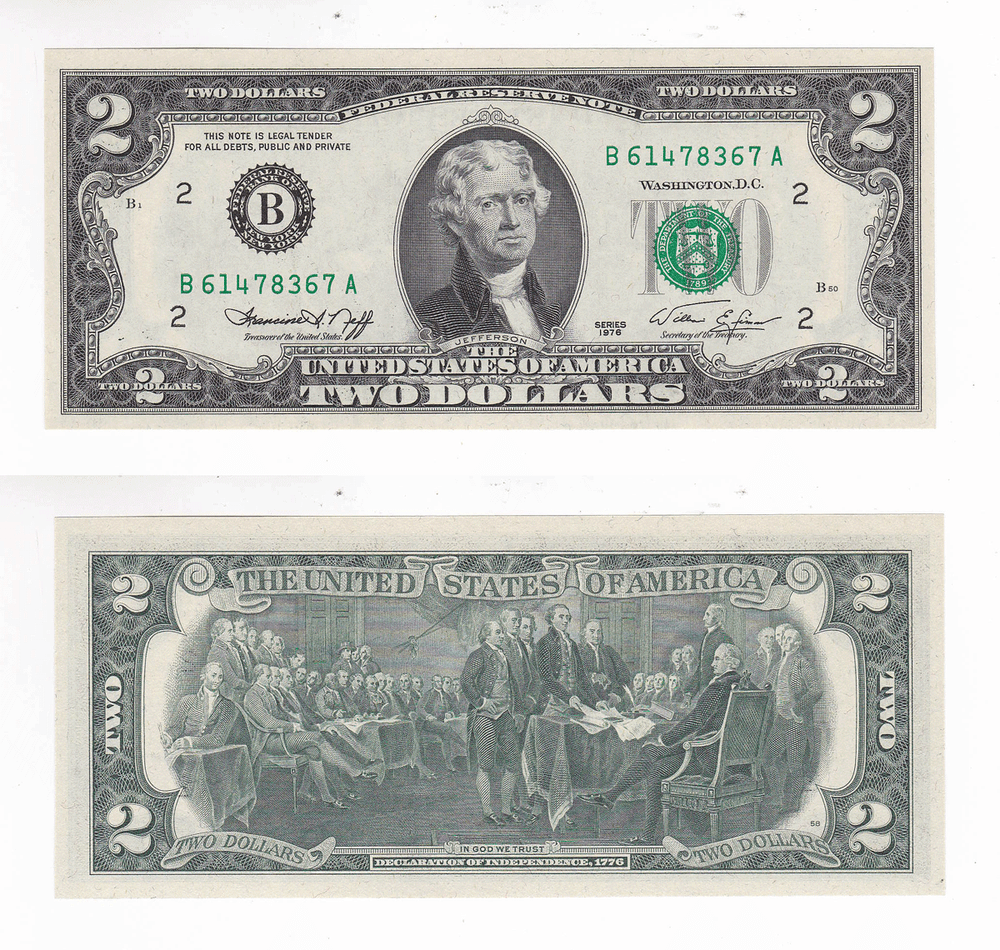 1976 $2 New York District Notes Uncirculated FR# 1935-B