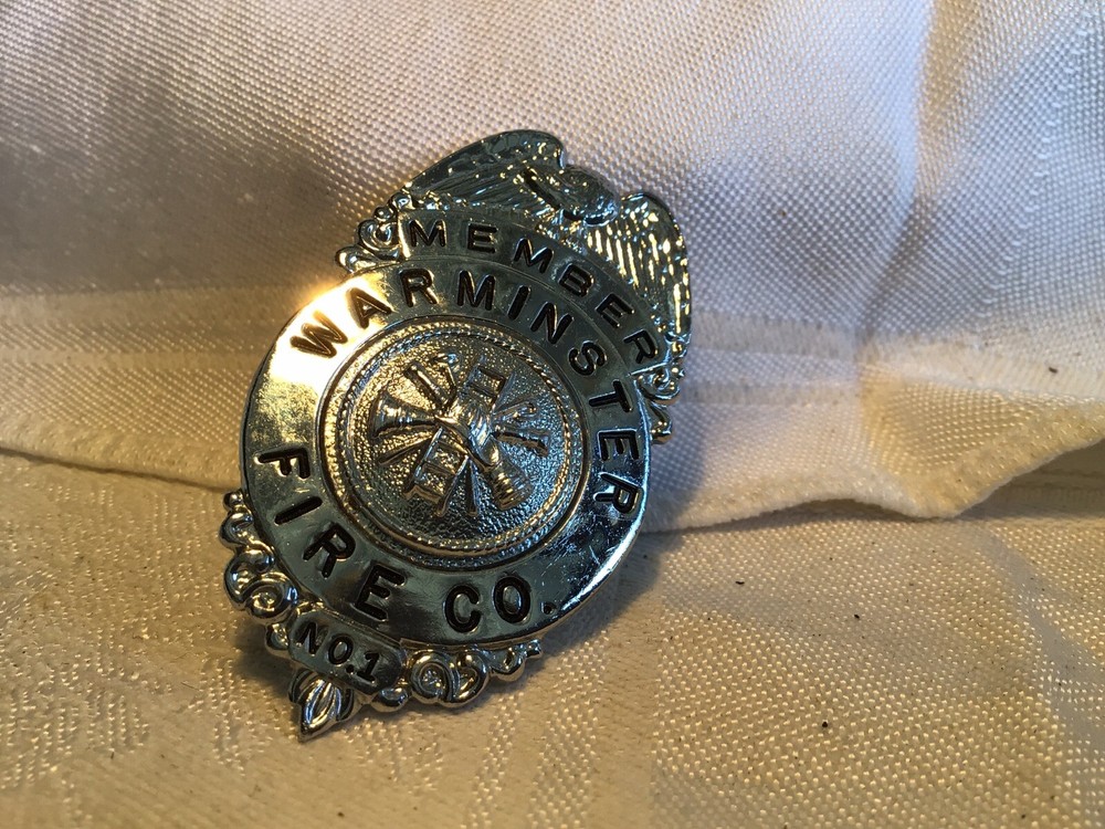 Miniature Fireman’s Badge Preowned Fastener On Back Missing 2-1/8” High