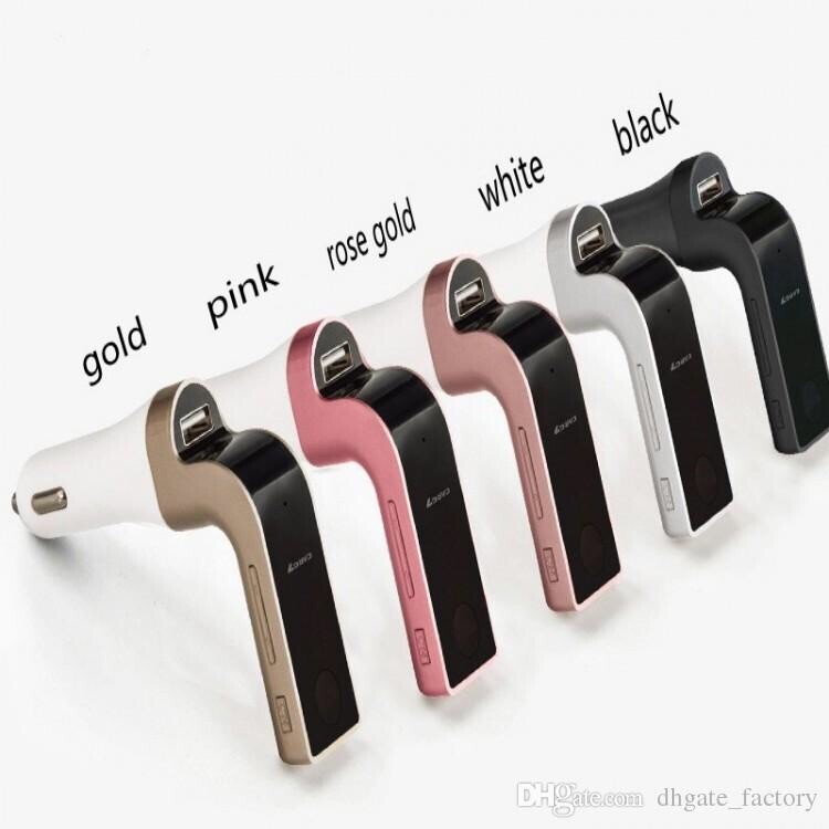 Wireless Bluetooth FM Transmitter Radio Usb Charger Color Purple