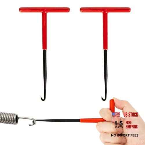 2 Pieces Exhaust Spring Puller Tool -  Universal T Shaped Handle Motorcycle