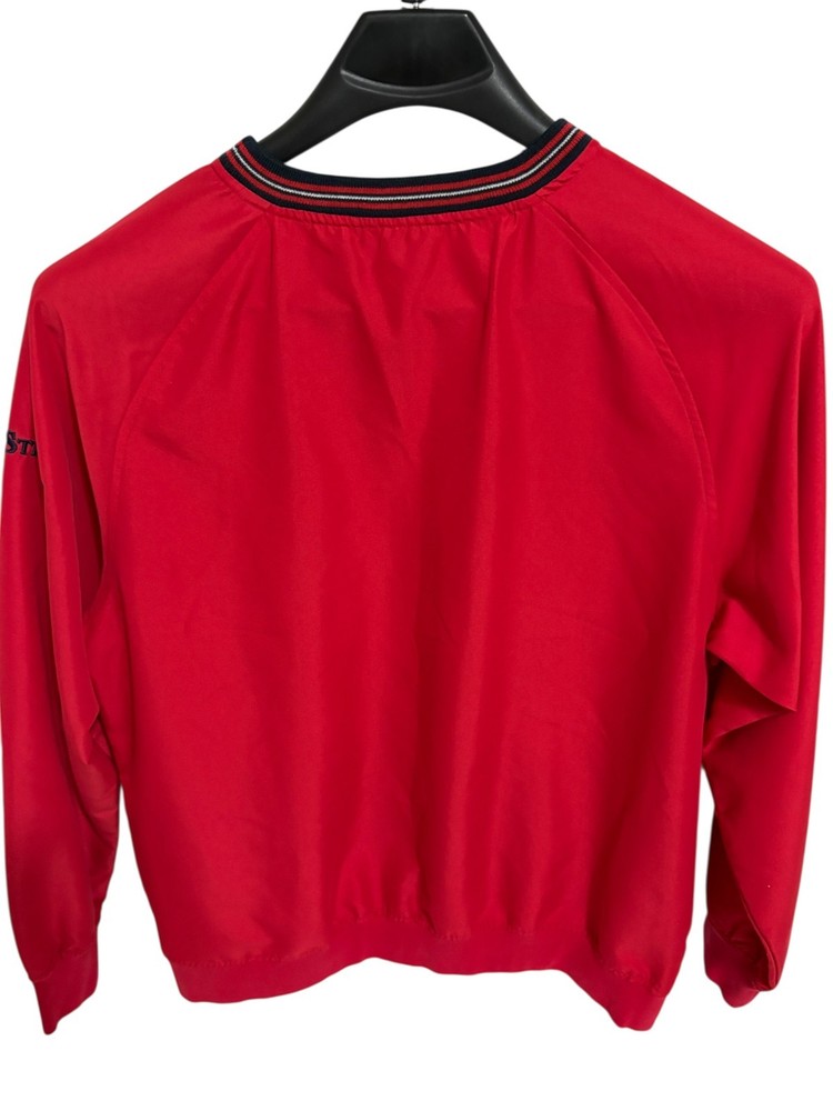 Payne Stewart Pullover Jacket Size Large Golf Red Polyester Windbreaker Logos