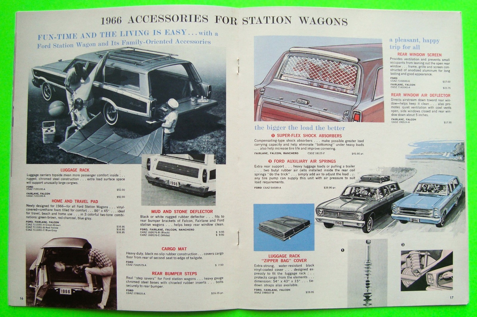 1966 FORD PERFORMANCE ACCESSORIES 32-pg CATALOG Brochure MUSTANG Bronco FAIRLANE