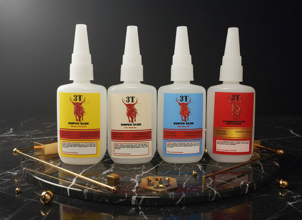 3T 2 oz. Thin, Medium, Thick Supper glue and 2 oz accelerator