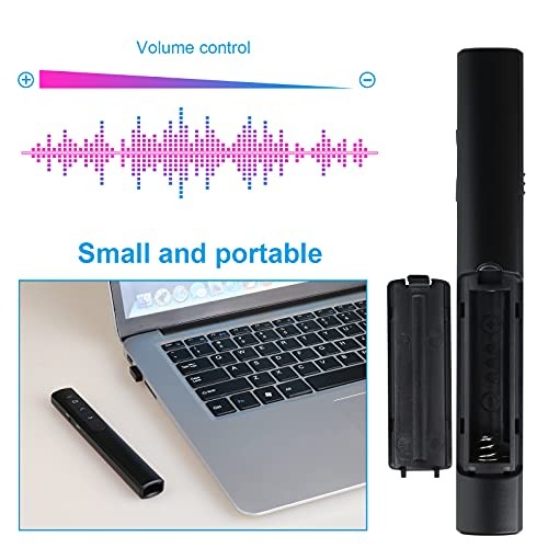 Wireless Presenter Remote, Presentation Clicker with Hyperlink & USB-Black