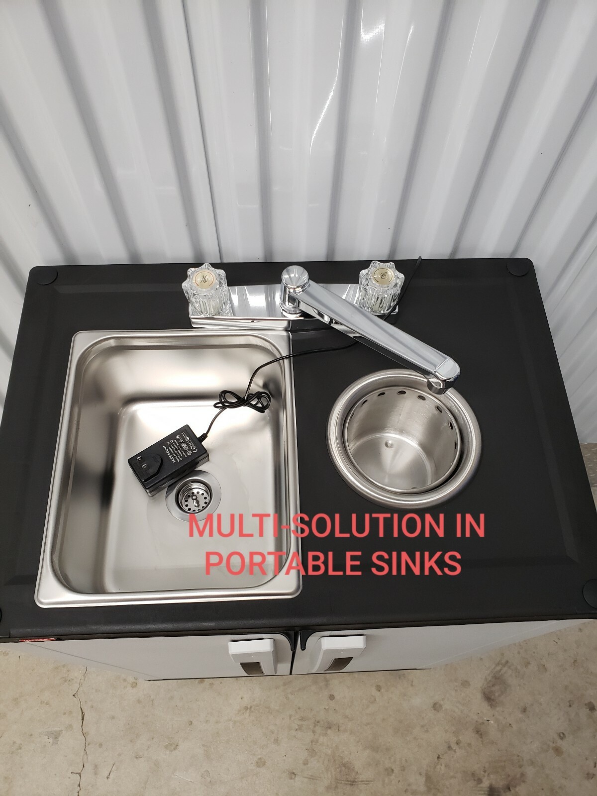 Portable sink mobile Handwash Self contained AND Ice Cream Dipper Well 6" 110V