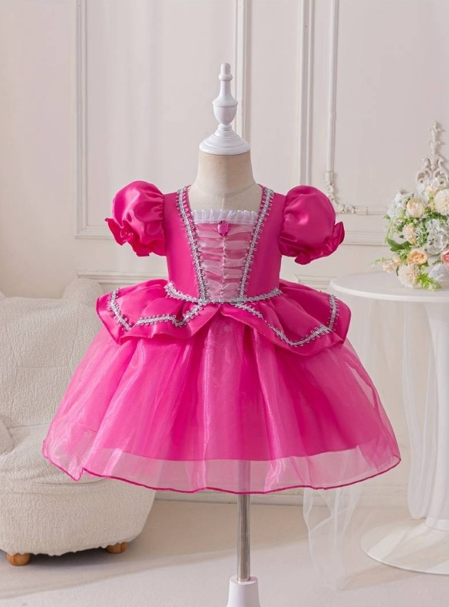 NEW Princess Aurora Sleeping Beauty Baby Toddler Girls Dress Costume Halloween