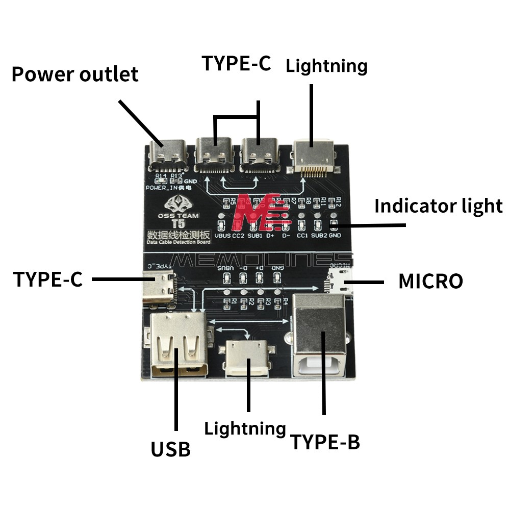 T5 Multifunctional Interface Cable Detection Module Data Cable abnormal testing