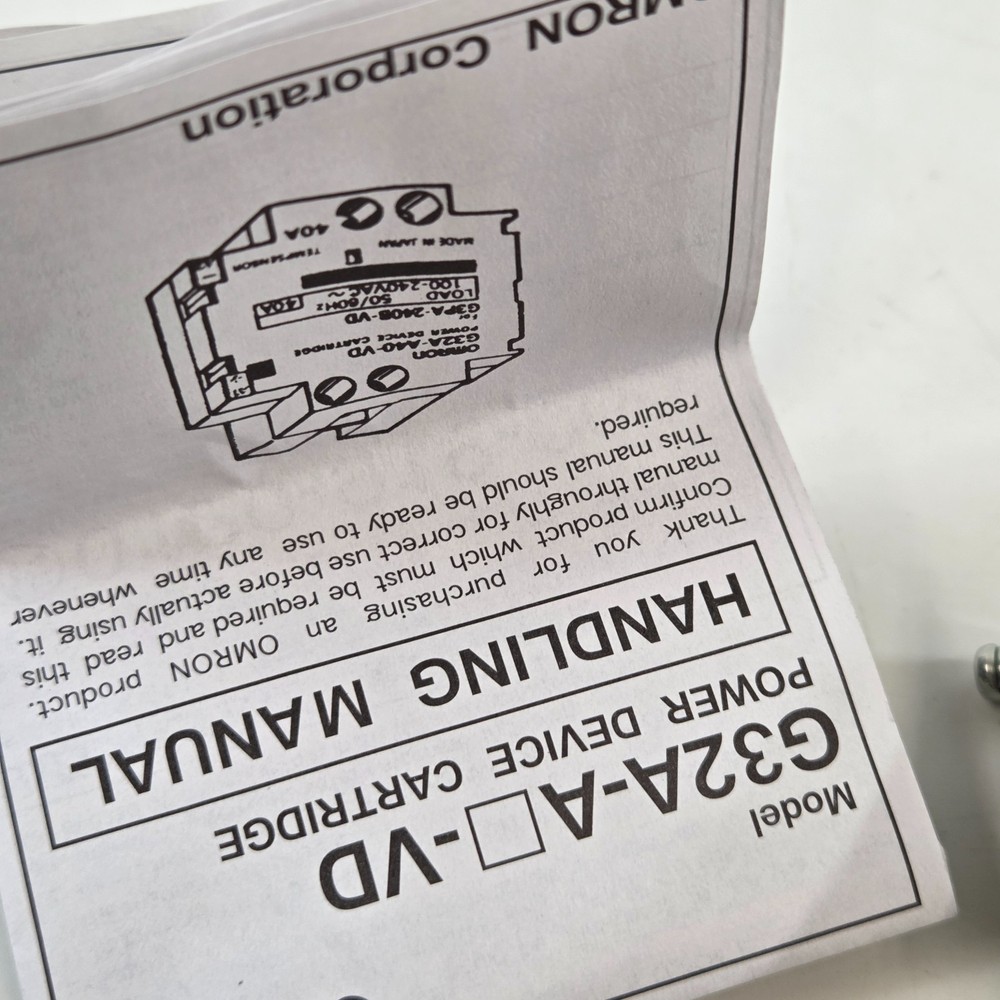 Omron G32A-A40-VD Solid State Relay Power Device Cartridge New Open Box