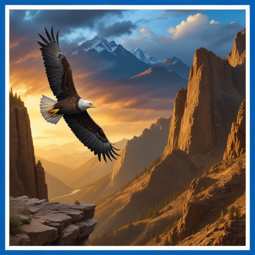 30 Custom Eagle Sunset Personalized Address Labels