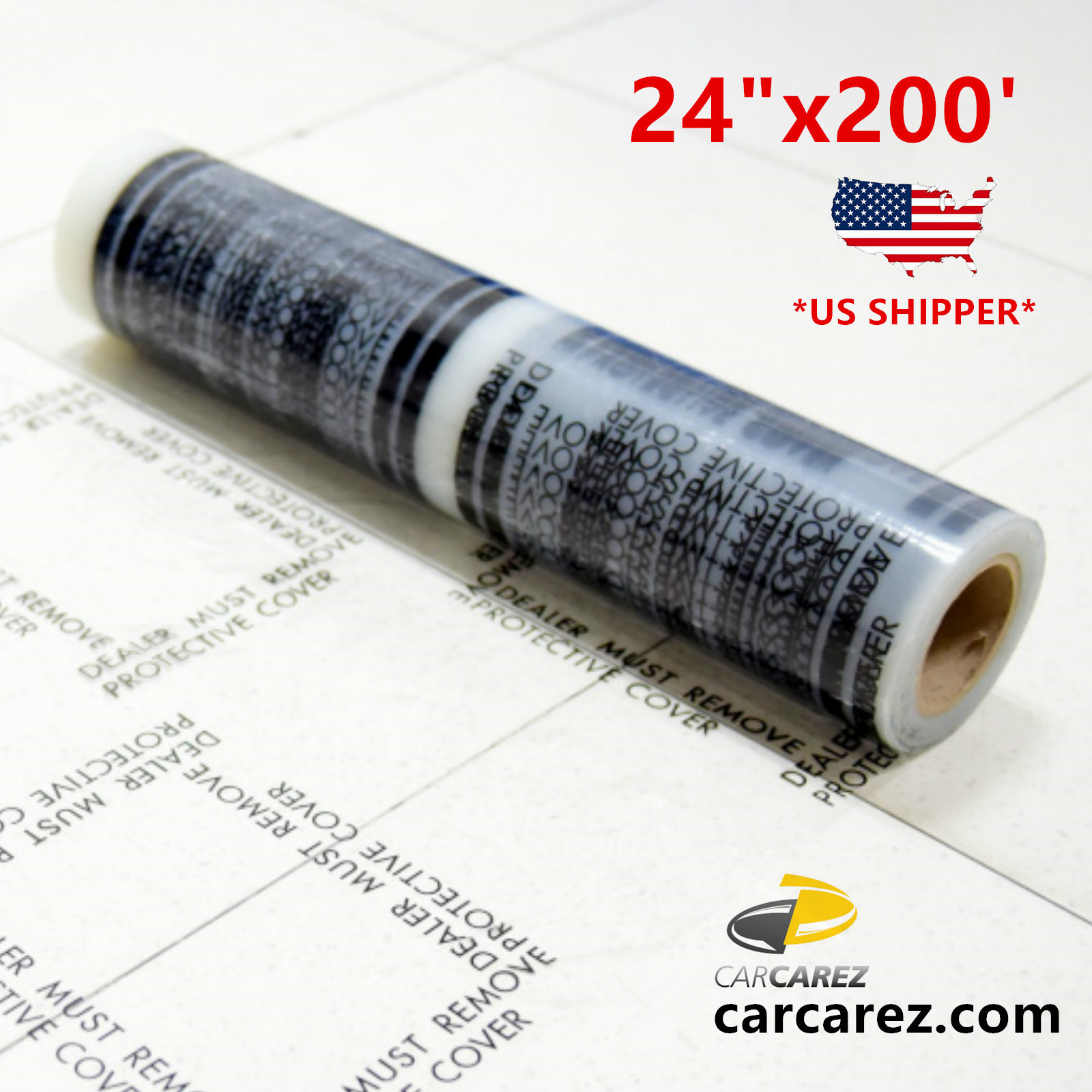 Carcarez Auto Car Carpet Floor Mat Self Adhesive Protective Film 24"x200' 4 MIL