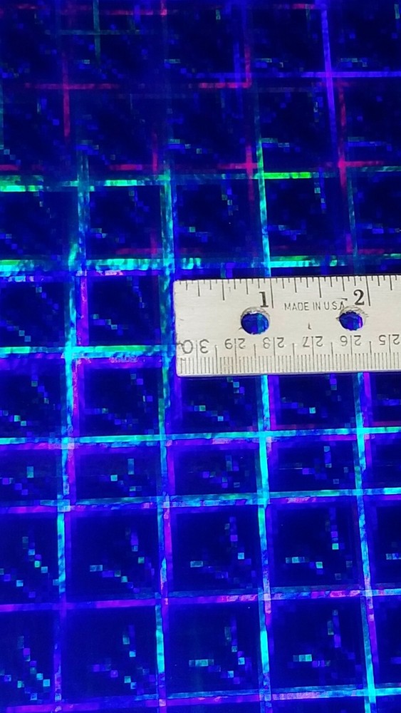 Royal Blue Plaid Pattern Holographic Diffractive Sign Plotter Vinyl Film