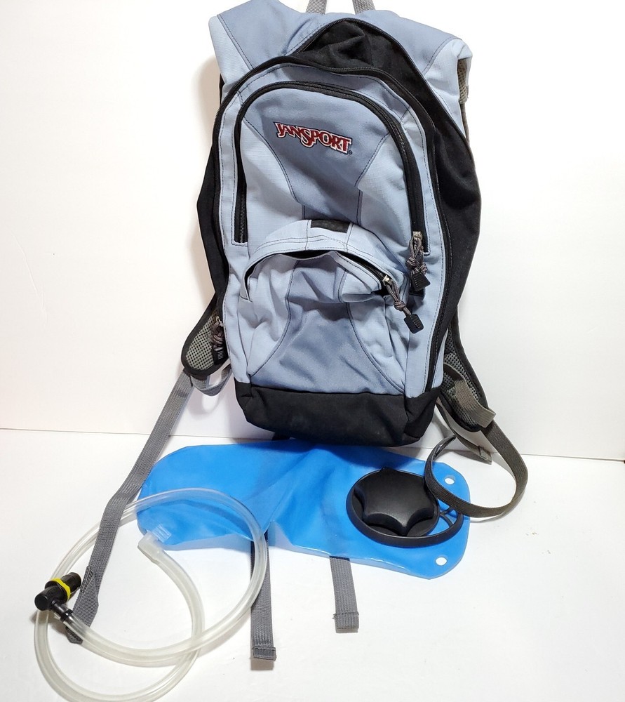 Jansport Hydration Backpack Light Blue Hiking Outdoors w/ Bladder