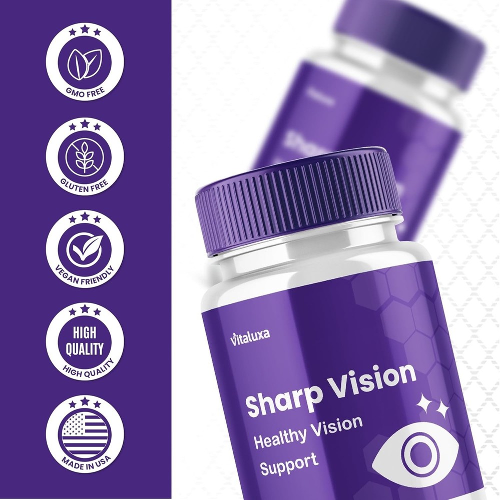 Sharp Vision Eye Support Supplement & Vitamins for Eye (60 Capsules)