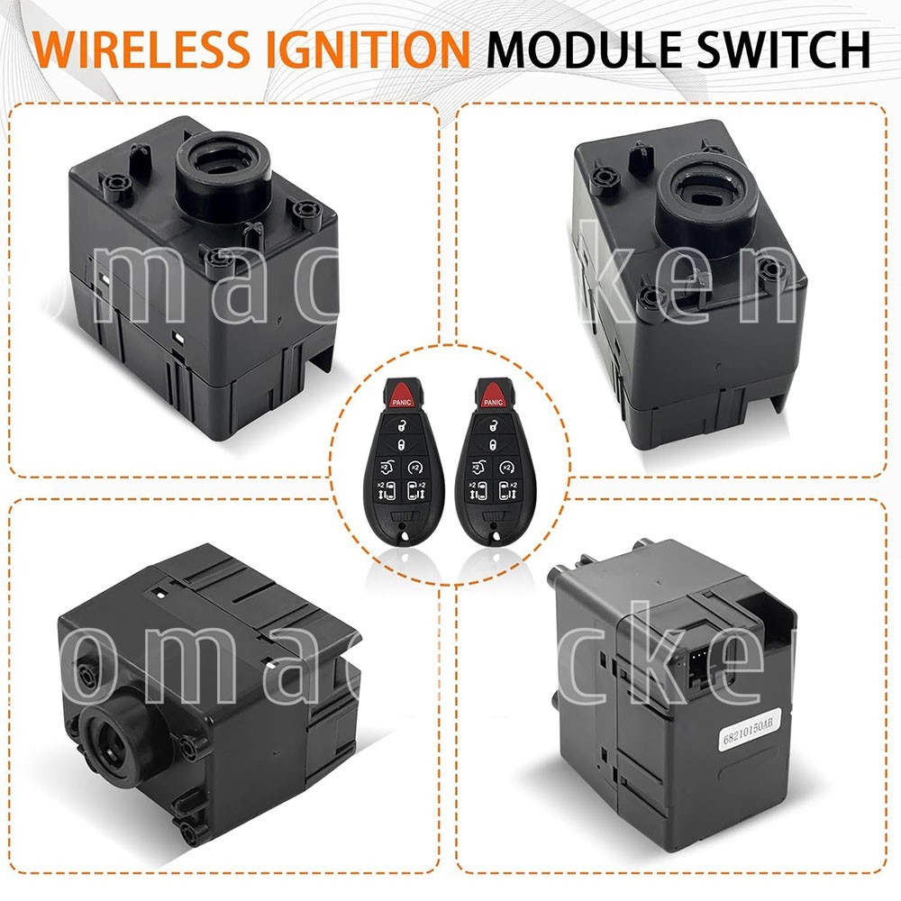 Wireless Ignition Switch Node Module Key-Fob 68210150AB For 08-10 Dodge Charger