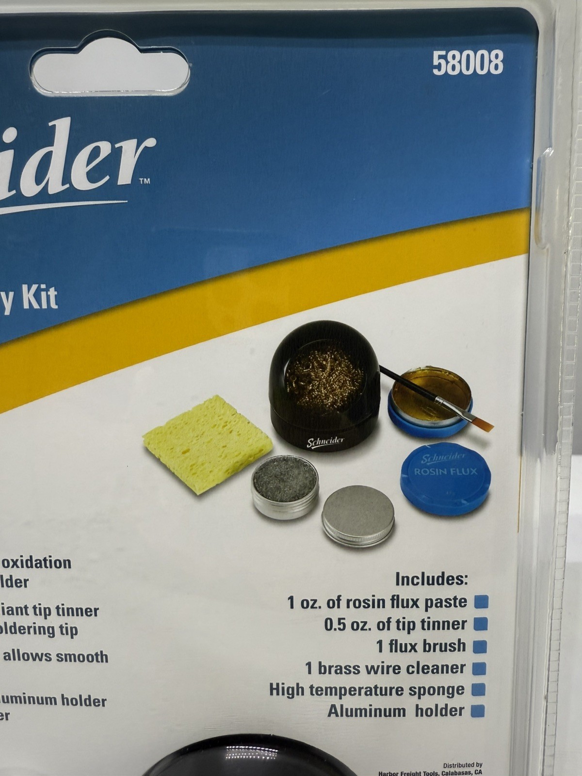 Schneider Soldering Accessory Kit: Paste/Tinner/Brush/Cleaner/Sponge/+ ~ #58008