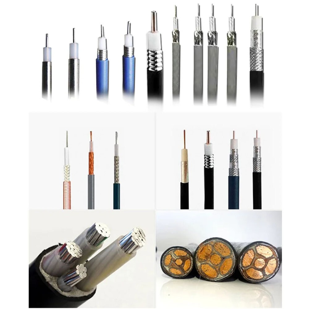 Auto coax cable stripping machine RF Flexible coaxial wire cut peeling machine